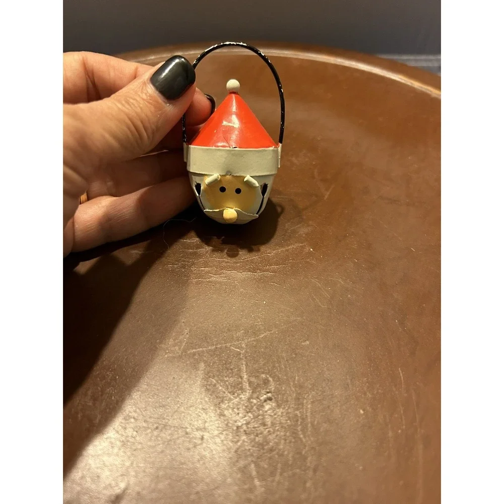JINGEL‎ BELL SANTA ORNAMENT Christmas Tree Vintage